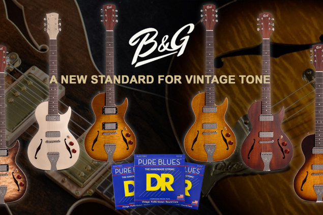 B&G E-Gitarrem und DR Saiten B&G Step Sister